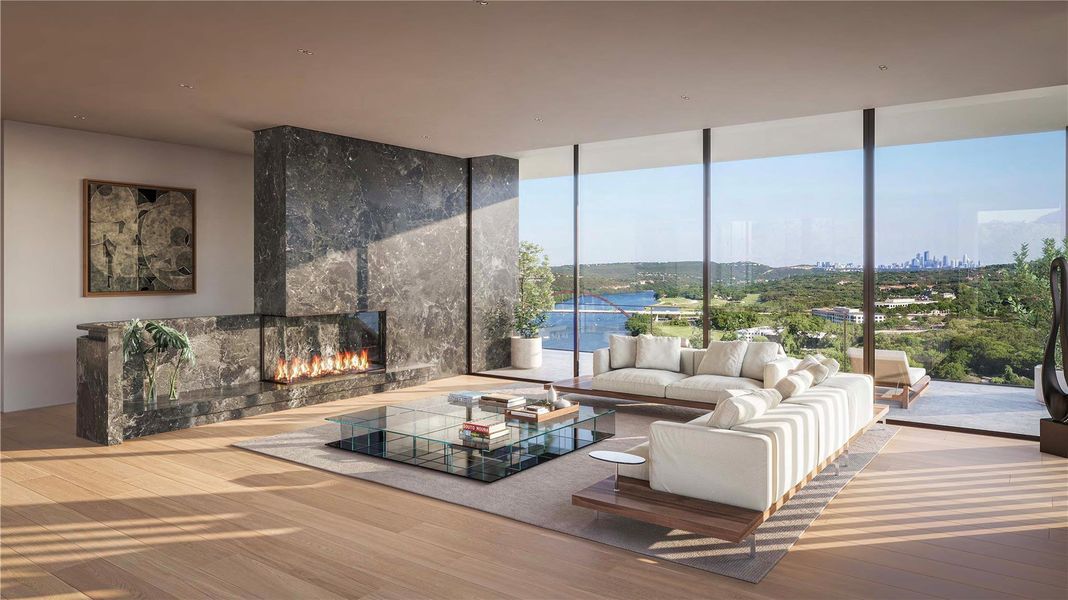 Furnished interior view inside a new home in Four Seasons Private Residences Lake Austin, Austin (Image 8).