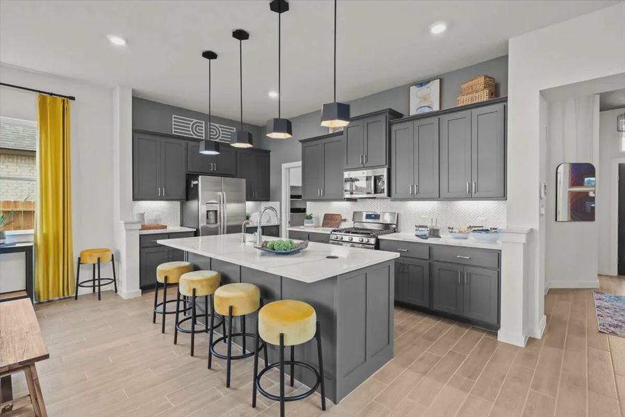 Representative furnished interior of a home built from the Dayton by Chesmar Homes in Newhaven, Manor (Image 6).