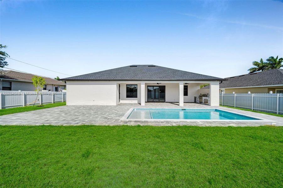 Front exterior of a new home in , Cape Coral, FL, highlighting curb appeal (Image 2).