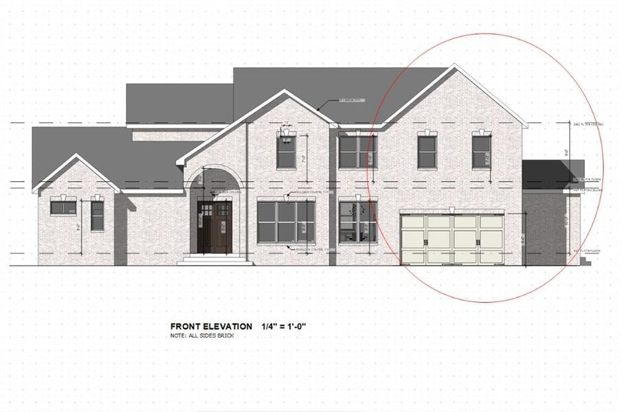 Exterior rendering of this home design in , Stonecrest, GA (Image 2).