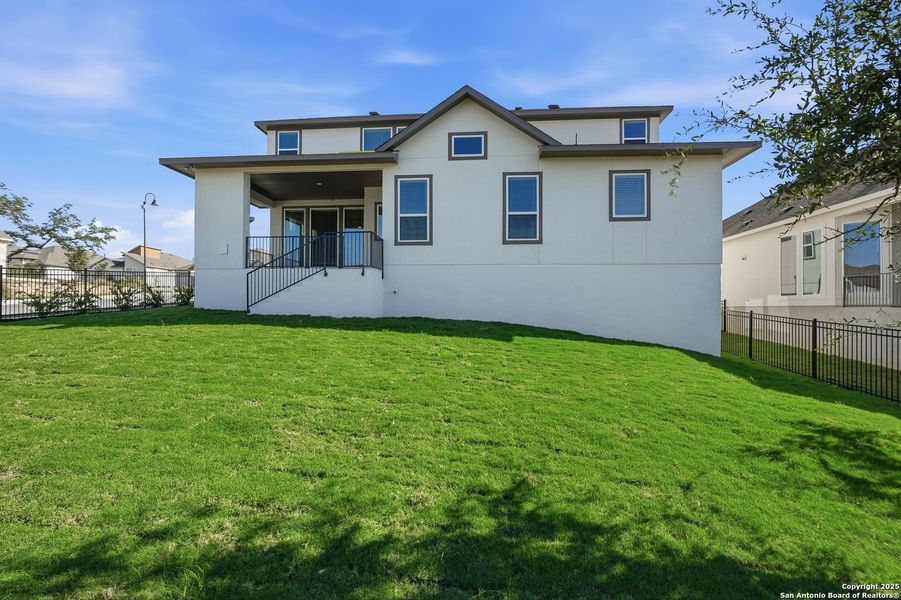 Exterior details and patio area of a home in Esperanza – New Phase Now Selling, Boerne (Image 27).