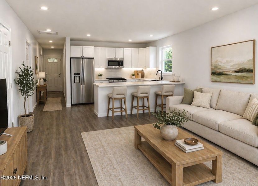 Furnished interior view inside a new home in , Jacksonville (Image 7).