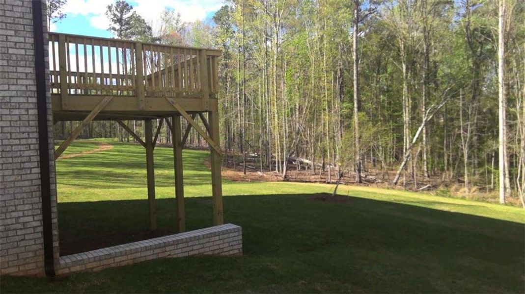 Exterior details and patio area of a home in The Reserve at Calcutta, Stockbridge (Image 3).