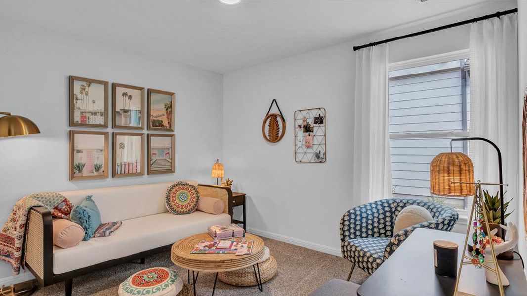 Furnished interior view inside a new home in Prairie Lakes, Buda (Image 10).