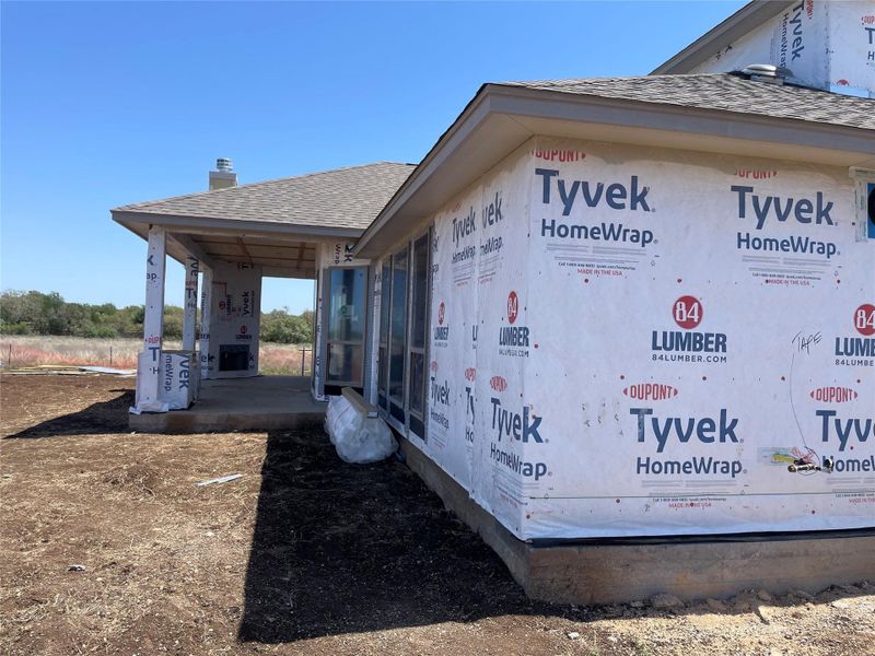 Front exterior of a new home in Leander Estates, Leander, TX, highlighting curb appeal (Image 18).