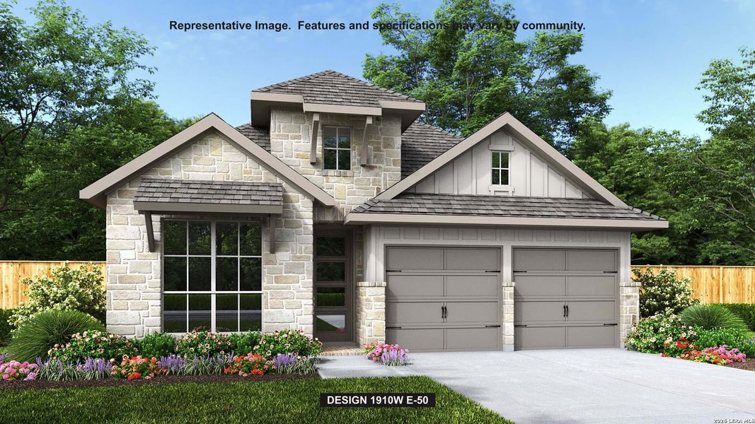 Front exterior of a new home in Arcadia Ridge, San Antonio, TX, highlighting curb appeal (Image 1). Front exterior of a new home in Arcadia Ridge, San Antonio, TX, highlighting curb appeal (Image 1).