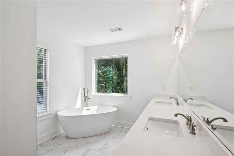 Furnished interior view inside a new home in , Atlanta (Image 10).