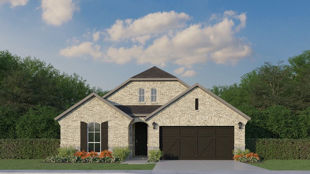 Plan 1532 Elevation A with Stone Plan 1532 Elevation A with Stone
