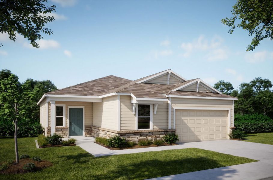 Representative exterior photo of a completed home built from the Ashton by Maronda Homes in Seminole Bend, Pensacola, FL (Image 14).