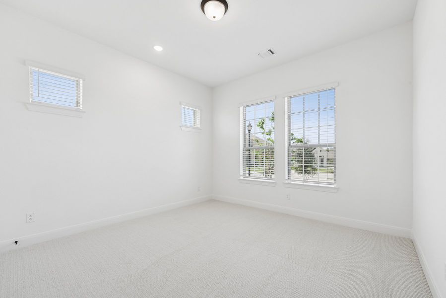Representative unfurnished interior of a home built from the The Gammill by David Weekley Homes in Pecan Square - Estates, Northlake (Image 7). Representative unfurnished interior of a home built from the The Gammill by David Weekley Homes in Pecan Square - Estates, Northlake (Image 7).