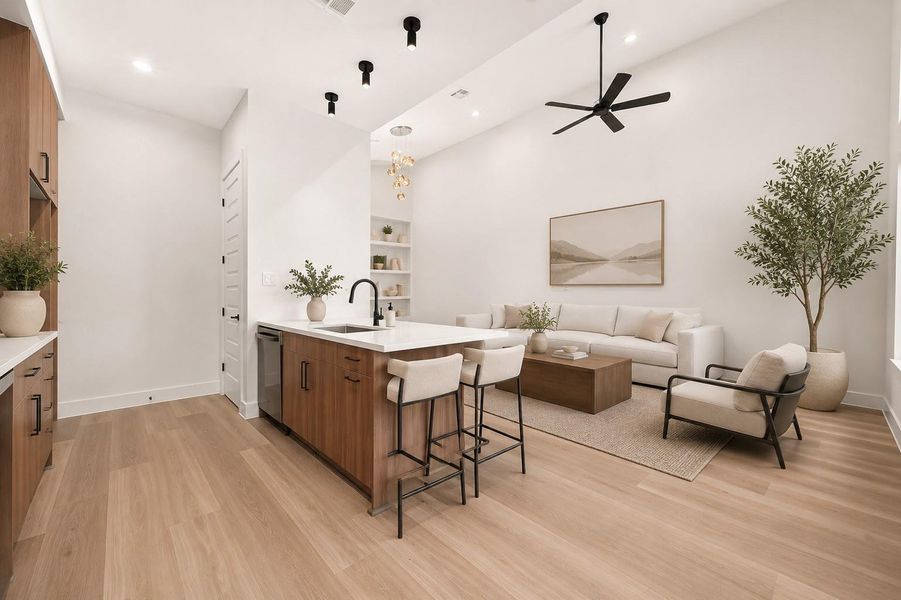 Furnished interior view inside a new home in , Houston (Image 16). Furnished interior view inside a new home in , Houston (Image 16).