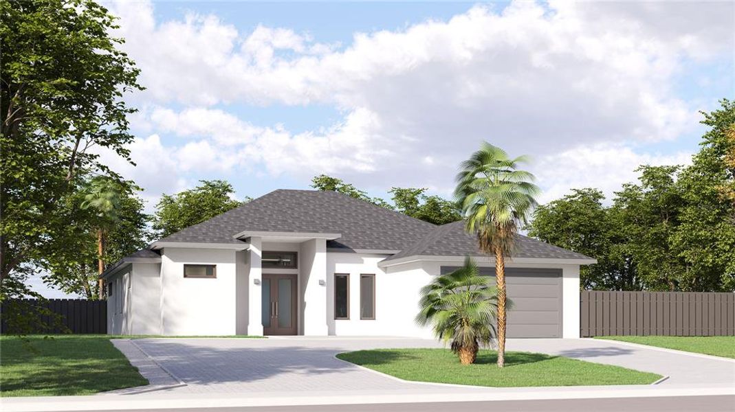 Front exterior of a new home in , Port Charlotte, FL, highlighting curb appeal (Image 1).