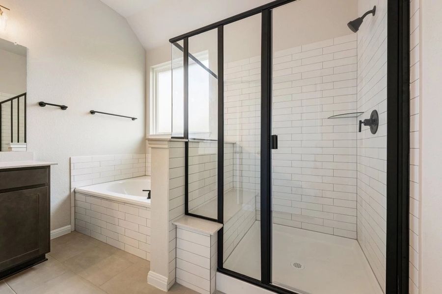 Furnished interior view inside a new home in The Colony 50s, Bastrop (Image 18).