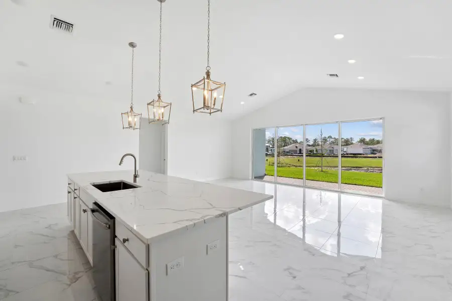 Kitchen, Dining Area & Great Room
