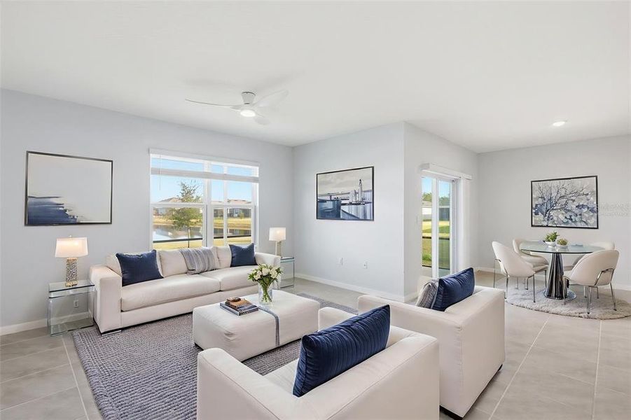 Furnished interior view inside a new home in , New Smyrna Beach (Image 9).