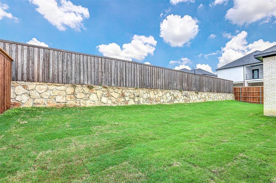 View of back yard