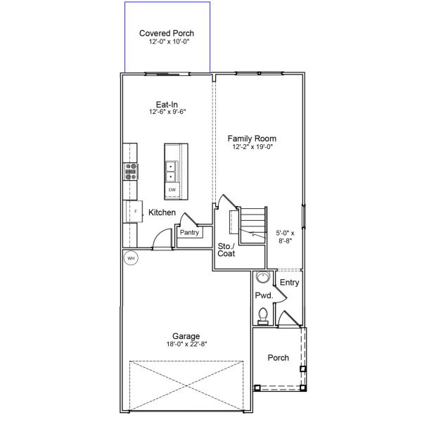 2D floor plan layout of this home in Central Creek, Goose Creek, SC (Image 3).