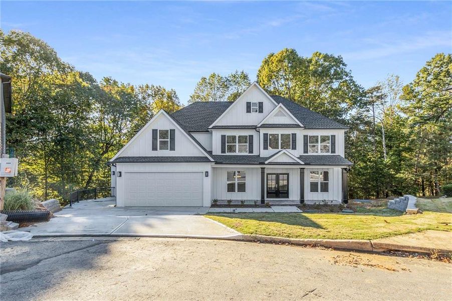 Front exterior of a new home in , Gainesville, GA, highlighting curb appeal (Image 2). Front exterior of a new home in , Gainesville, GA, highlighting curb appeal (Image 2).
