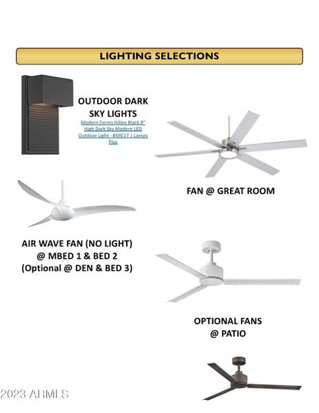 Fan & Light Features