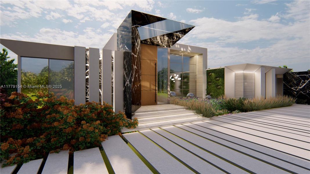 Front exterior of a new home in , Delray Beach, FL, highlighting curb appeal (Image 1). Front exterior of a new home in , Delray Beach, FL, highlighting curb appeal (Image 1).