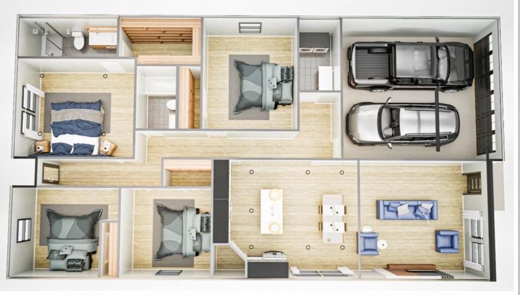 2D floor plan layout of this home in , Dallas, TX (Image 3).