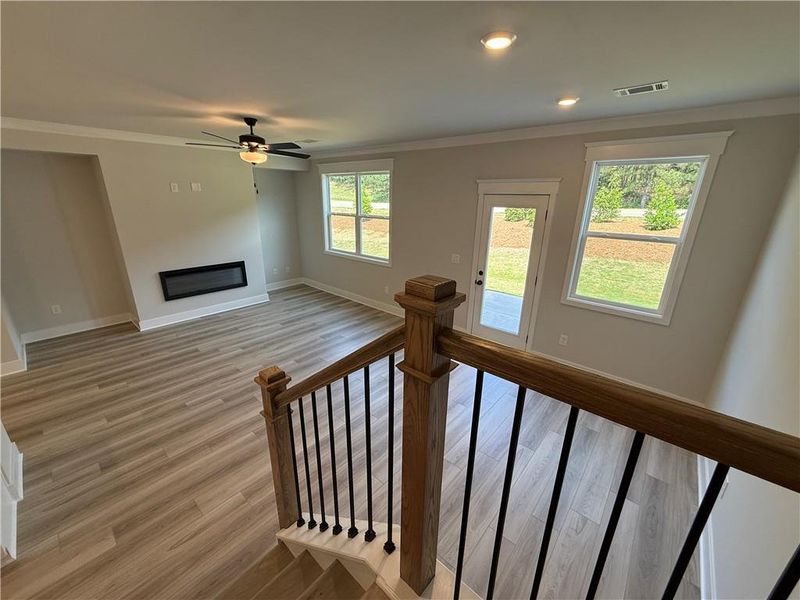 Spacious, unfurnished interior of a new home in The Towns at Auburn Station East, Auburn (Image 27). Spacious, unfurnished interior of a new home in The Towns at Auburn Station East, Auburn (Image 27).