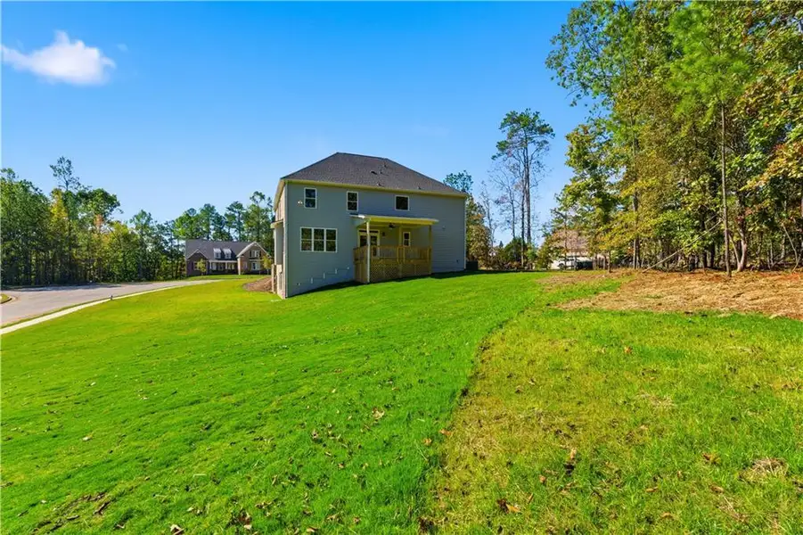 Exterior details and patio area of a home in The Estates at Hurricane Pointe, Douglasville (Image 29).
