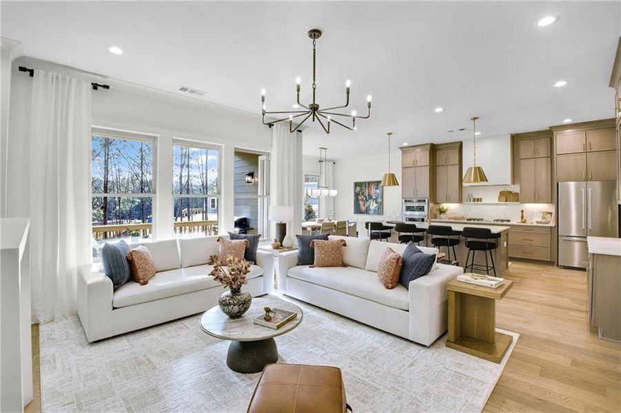 Furnished interior view inside a new home in Laurel View, Suwanee (Image 22). Furnished interior view inside a new home in Laurel View, Suwanee (Image 22).