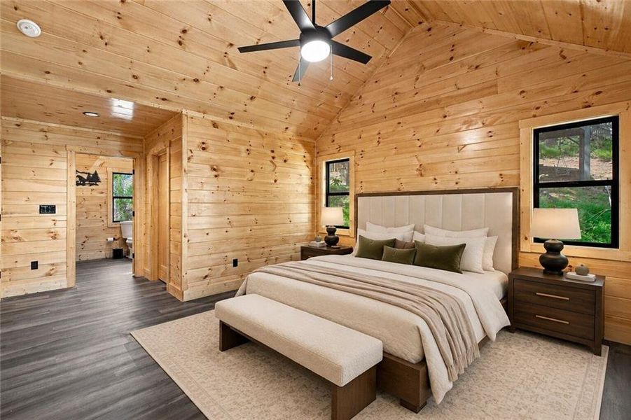 Furnished interior view inside a new home in , Ellijay (Image 17).
