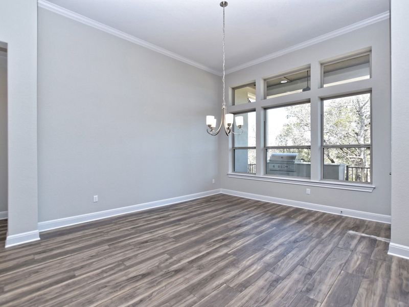 Representative unfurnished interior of a home built from the Siena III by Giddens Homes in Clearwater Ranch, Liberty Hill (Image 237).