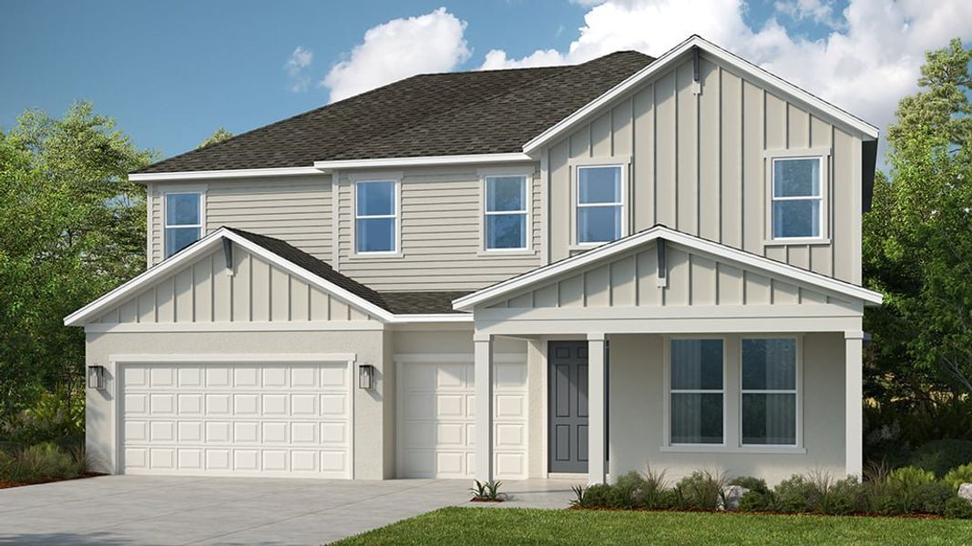 Representative exterior photo of a completed home built from the Waikiki by Taylor Morrison in Victoria Lakes, Odessa, FL (Image 9).