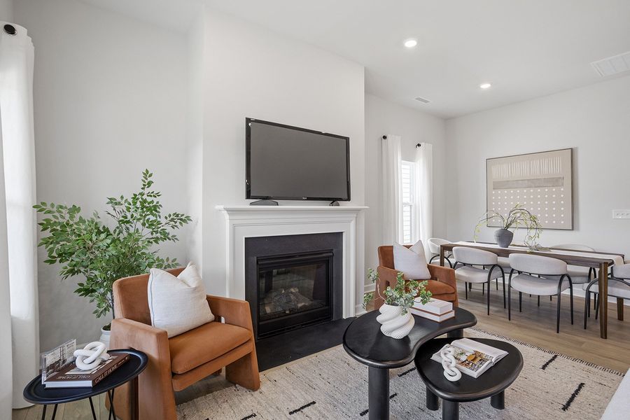 Furnished interior view inside a new home in Ovation at Sweetbrier, Durham (Image 15).