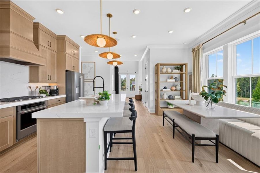 Furnished interior view inside a new home in Villages at Sharon Springs, Cumming (Image 19).