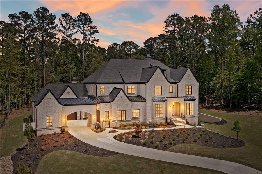 Front exterior of a new home in , Alpharetta, GA, highlighting curb appeal (Image 33).