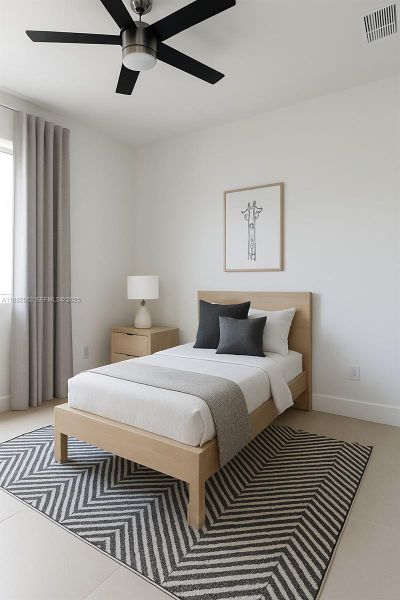 virtually staged as a kids room