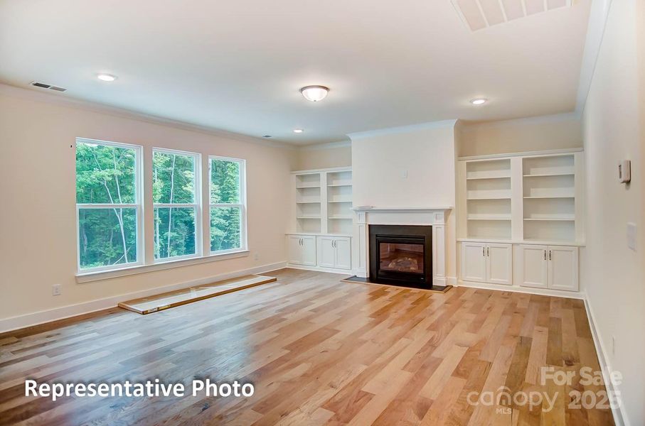 This home will feature fireplace cabinets
