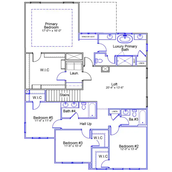 2D floor plan layout of this home in Grand Park, Leland, NC (Image 4).