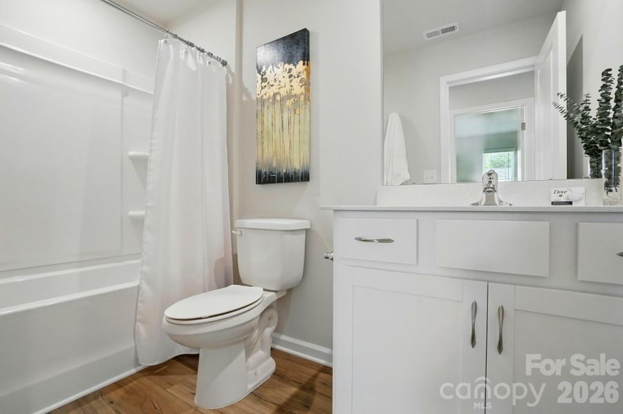 Furnished interior view inside a new home in Arbor Chase, Clover (Image 13). Furnished interior view inside a new home in Arbor Chase, Clover (Image 13).