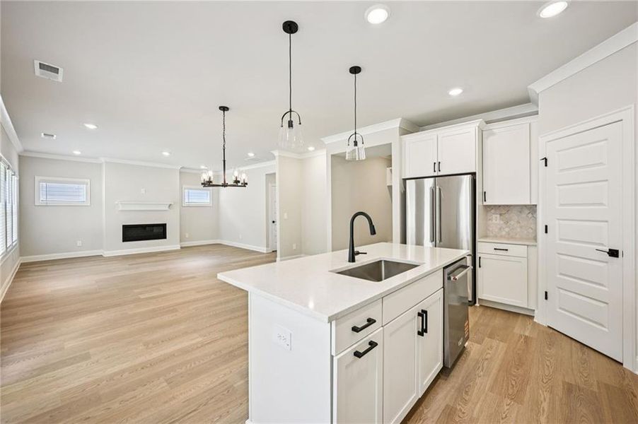 Furnished interior view inside a new home in Vines at Mill Creek - Legacy Series, Braselton (Image 11).