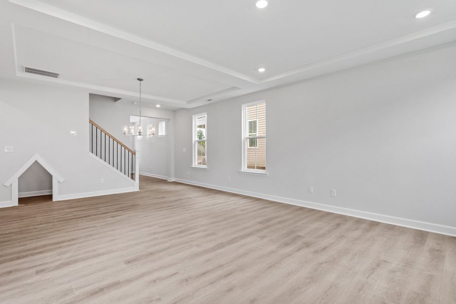 Spacious, unfurnished interior of a new home in Renaissance at White Oak, Garner (Image 18). Spacious, unfurnished interior of a new home in Renaissance at White Oak, Garner (Image 18).
