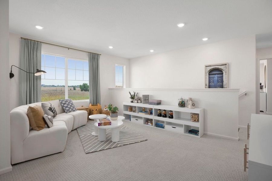 Representative furnished interior of a home built from the 1672 Modeled by KB Home in Farmlore Villas, Brighton (Image 10).