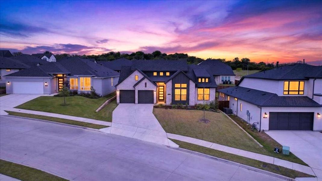 Front exterior of a new home in Talon Hills, Fort Worth, TX, highlighting curb appeal (Image 22).