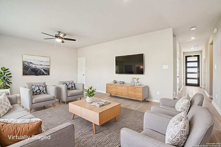 Furnished interior view inside a new home in Royal Crest, San Antonio (Image 11). Furnished interior view inside a new home in Royal Crest, San Antonio (Image 11).