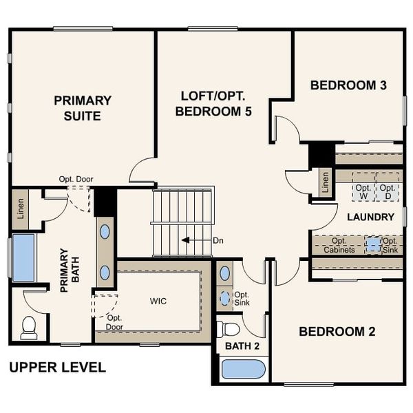 2D floor plan layout for the Rio by Century Communities in North Copper Canyon, Surprise, AZ (Image 4).