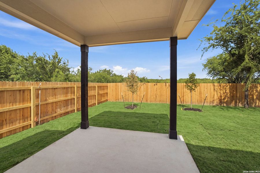 Exterior details and patio area of a home in Morgan Meadows, San Antonio (Image 3).