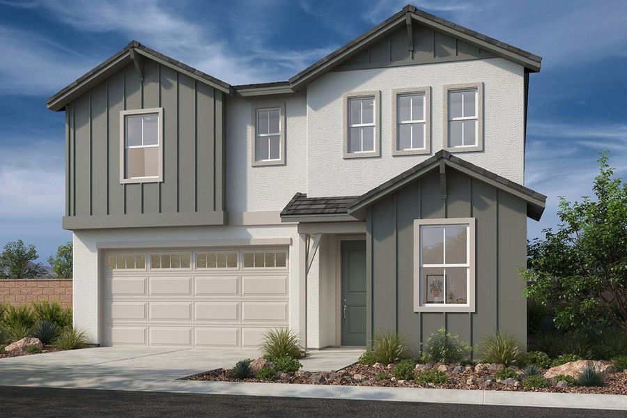 Representative exterior photo of a completed home built from the 2383 Modeled by KB Home in The Traditions at Teravalis, Buckeye, AZ (Image 12).