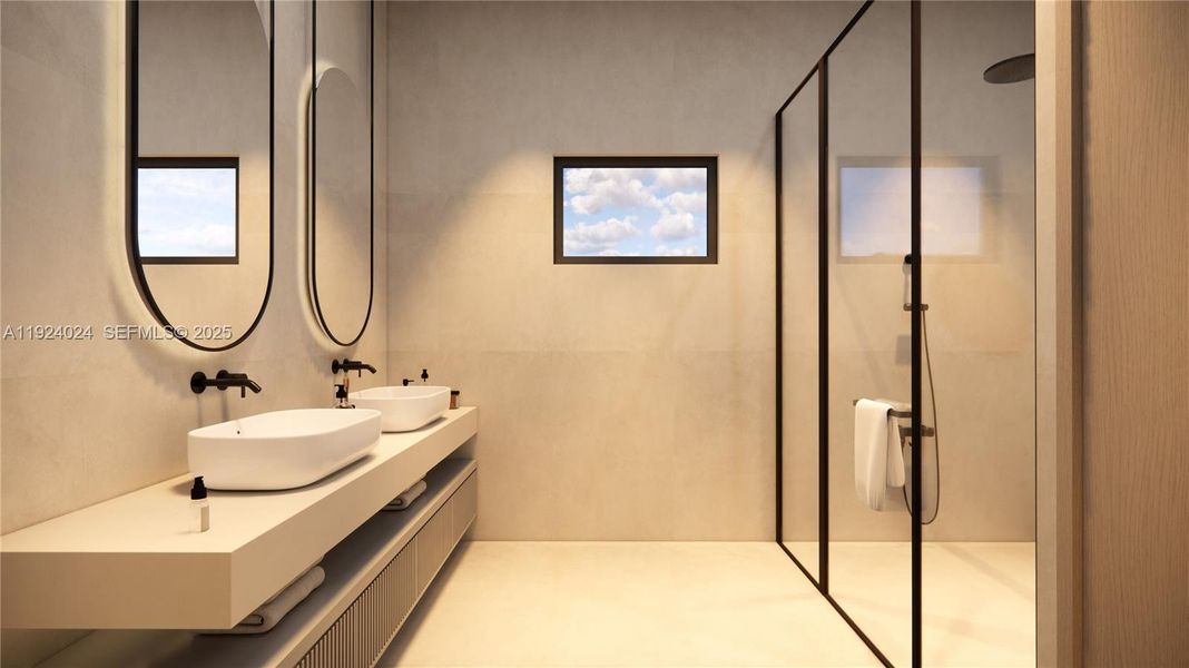 Furnished interior view inside a new home in , Miami (Image 14).