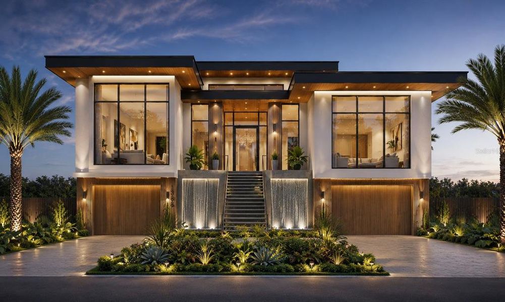 Front exterior of a new home in , Sarasota, FL, highlighting curb appeal (Image 2). Front exterior of a new home in , Sarasota, FL, highlighting curb appeal (Image 2).