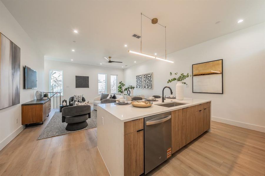 Furnished interior view inside a new home in , Dallas (Image 12).