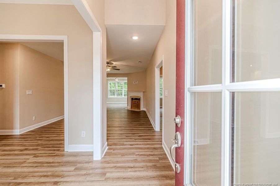 Inside the front door